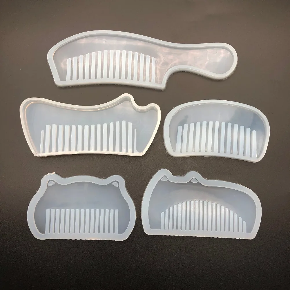 

1pcs DIY Clear UV Silicone Comb Resin Mould For Epoxy Resin Handmade Jewelry Tools Resin Molds for Jewelry