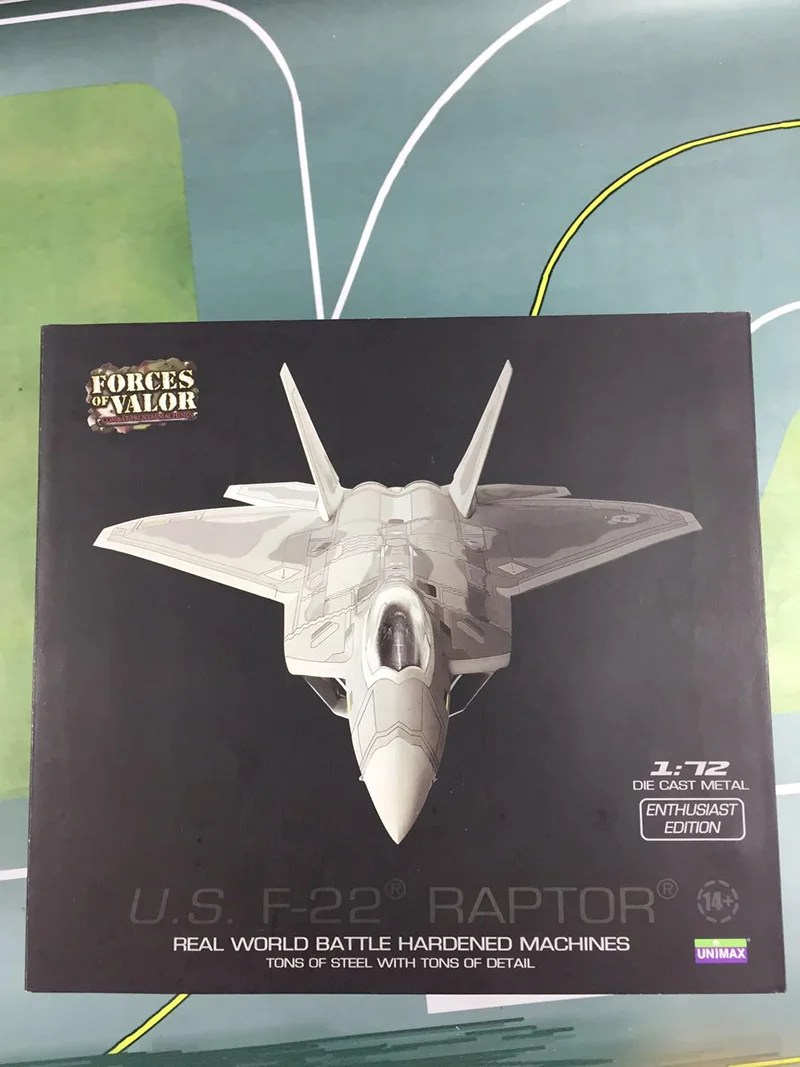 Коллекционный 1/72 масштаб военный сплав авиасимулятор F-22 Raptor самолет-истребитель со статической моделью для фанатов детский подарок