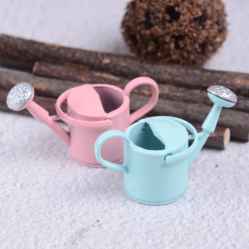 

1/12 Metal Watering Can Garden miniature Decoration for Children Kids Dolls Acces doll house Miniature Furniture
