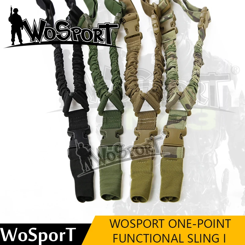 WOSPORT Paintball 1 One Point Single Airsoft Military Tactical Gun Weapon accessory 1000D Nylon Bungee Sling System rope | Спорт и
