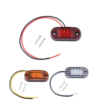 

2pcs Piranha LED Side Marker Blinker Light Brake Signal Lamp For Car Truck Trailers White Yellow Red Color Waterproof ABS