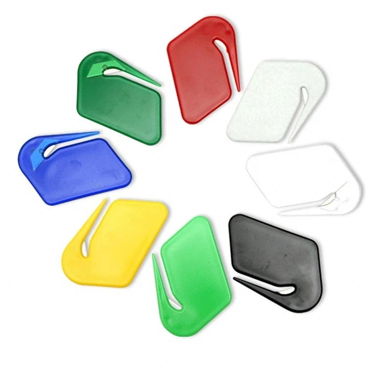 

1 Pcs Plastic Mini Letter Opener Letter Mail Envelope Opener Safety Paper Transparent Cutter Blade Random Color Office Supplies