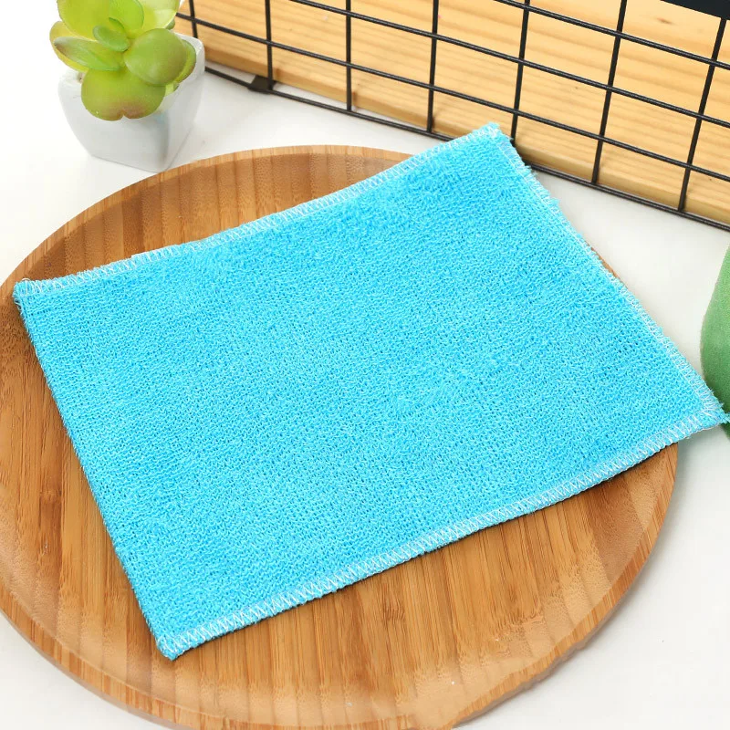 3 PCS Bamboo Rag Washing Rags For The Kitchen Cleaning Scouring Pad Dish Cloth Bamboo Washcloth Dishcloth Bamboo Napkins  (2)