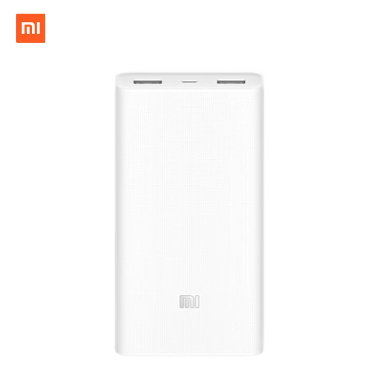 Xiaomi Mi внешний аккумулятор емкостью 20000 мА/ч 2C с двумя usb портами Двусторонняя
