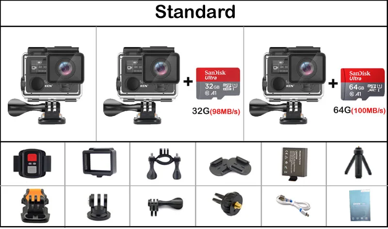 Eken H5s Plus Ultra HD экшн-камера 4K+ 12MP с EIS для подводной съемки Водонепроницаемая камера с дистанционным управлением спортивная видеокамера угол 170 градусов объектив