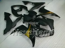 matte black gold bodywork for 2004 2005 2006 YZF R1 04 05 06 YZF R1 YZFR1