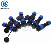 Waterproof Connector Male Plug And Female Socket 2/3/4/5/6/7/8/9 Pin Panel Mount Wire Cable Connector Aviation Plug SP13 SD13 Waterproof Connector Male Plug And Female Socket 2/3/4/5/6/7/8/9 Pin Panel Mount Wire Cable Connector Aviation Plug SP13 SD13