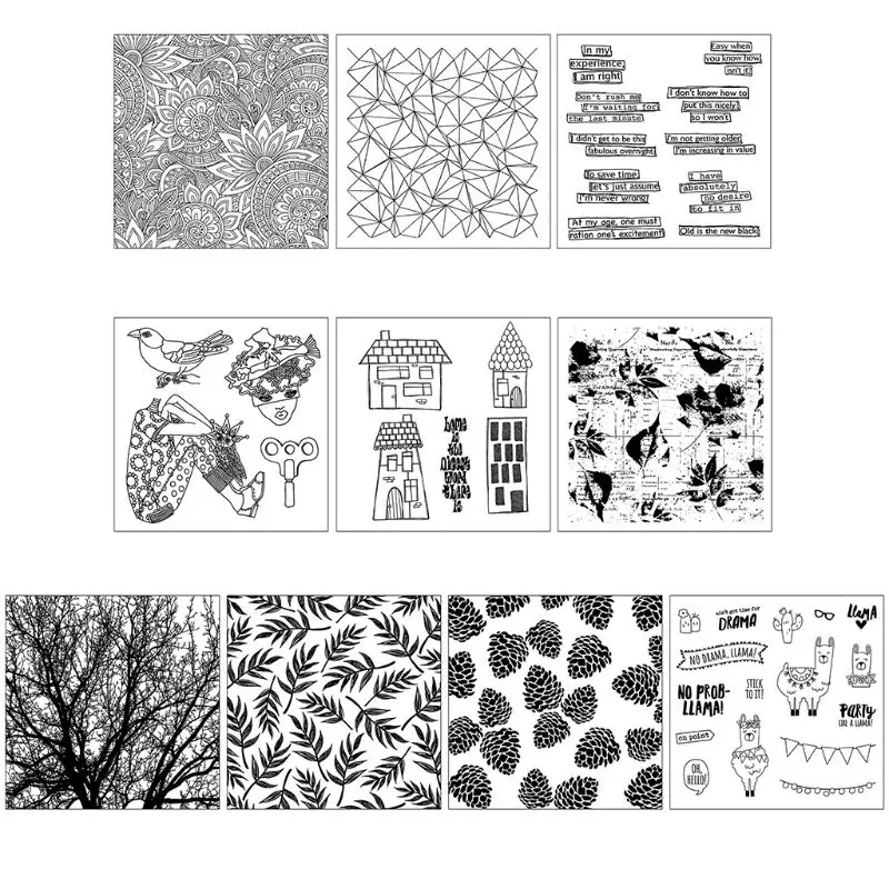 

Diamond DIY Silicone Clear Stamp Cling Seal Scrapbook Embossing Album Decor