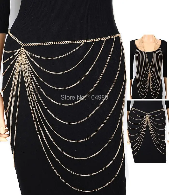 NEW ARRIVALS! FASHION STYLE BE02 WOMEN BEAUTIFUL BELT CHAINS NINE