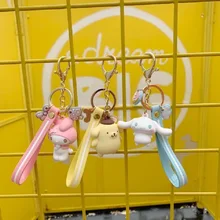 Pudding Dog Keychain My Melody Big Eye Frog Key chain Pendant for Men’s And Women’s Wallets Creative Gifts For Children Key ring