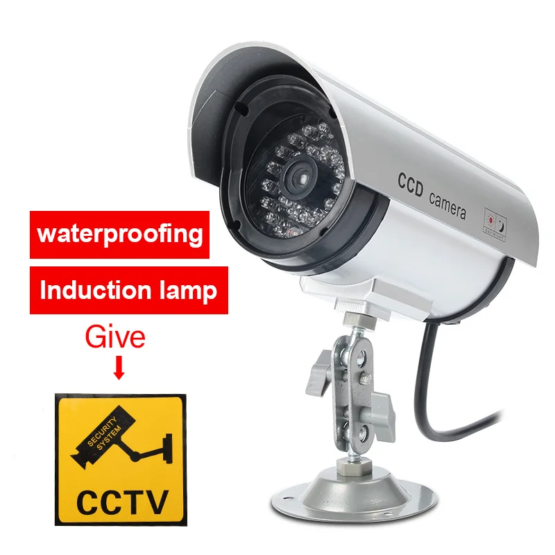 

4pcs/lot Simulation Fake Camera Solar Power Dummy Camera Waterproof Outdoor Security CCTV Surveillance Dummy ip Camera