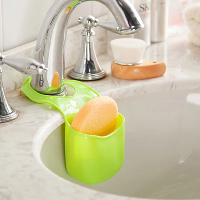 

Hot Sales!!Kitchen Sink Bathroom Sponge Holder Hanging Strainer Storage Shelving #C