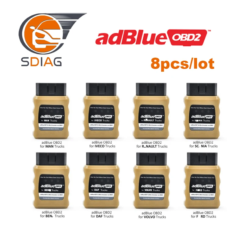 

8pcs/lot Adblue OBD2 On Promotion Adblueobd2 Emulator for Renault Trucks Plug Drive Ready Device Adblueobd2 DHL Shipping Way