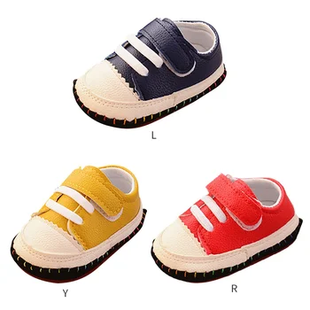

Baby Girls Boys 0-18M First Walkers Color-stitching Shoes Soft Bottom Toddler Baby Shoes 2019 Newest