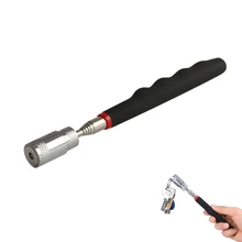1pc Steel Led Magnetic Pick Up Tool Telescopic Rod For Picking Up Screwdriver Nuts And Bolts Metal Screw Telescopic Magnet