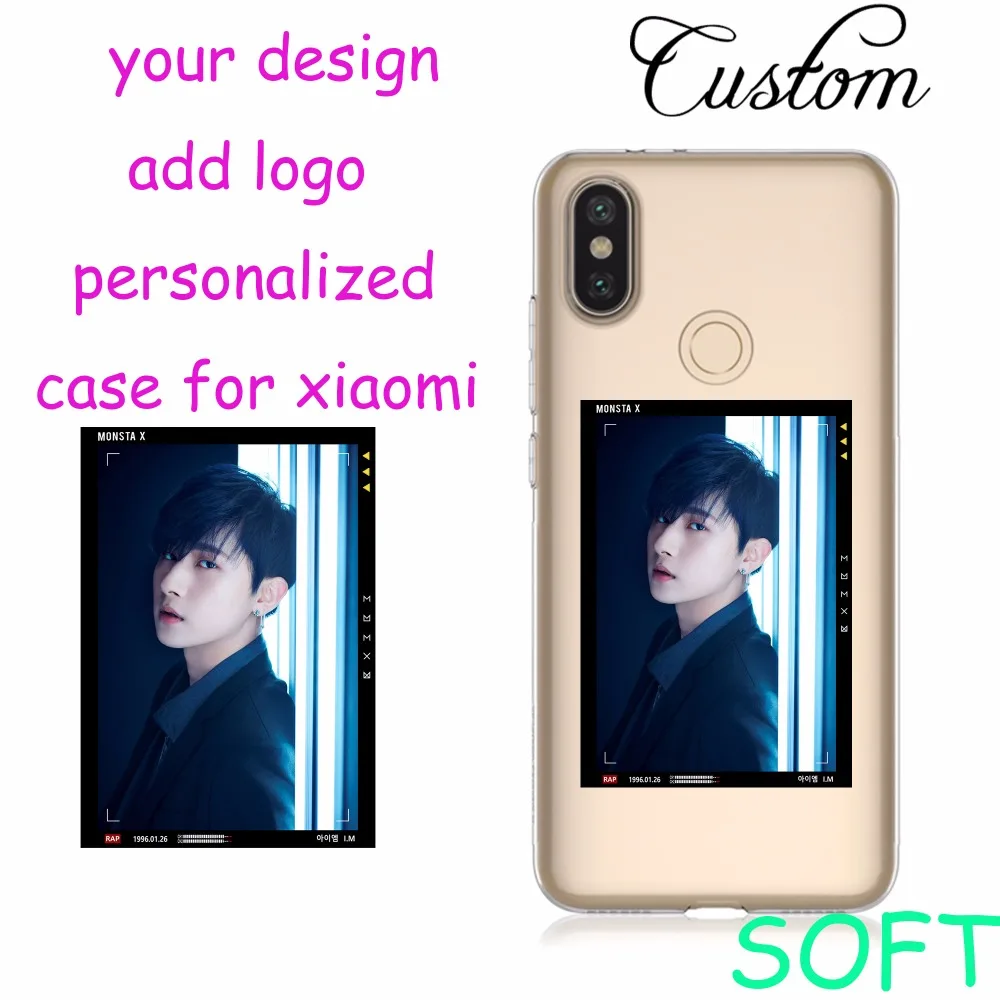 

Custom personalize DIY Transparent Silicone Case Cover for xiaomi A1 A2 2s 4 4s 4c 5 5x 5c 5s 6 6x plus mix max redmi note 2 3 4