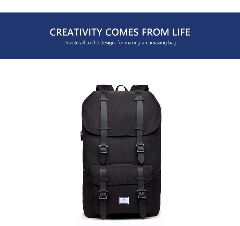 OZUKO мужской повседневный черный рюкзак большой емкости износостойкий школьный 15,6 дюймов ноутбук рюкзак Оксфорд Мужской USB дорожная сумка