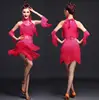 New latin dance costumes women salsa dancewear dance costume dresses ballroom competition dresses tango adult fringe gold sequin ► Photo 2/6