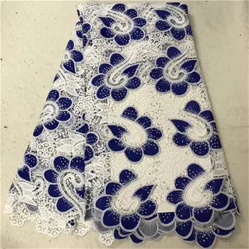 

2019 New Design Nigerian Lace Fabrics For Wedding Dress African French Lace Fabrics High Quality Guipure Lace With Stones