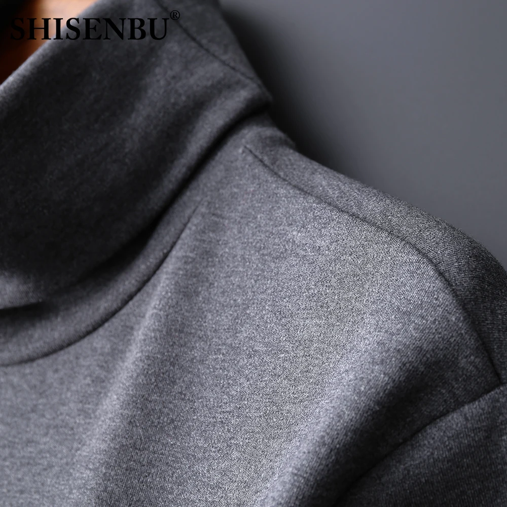 95% Cotton Undershirts Long Sleeve bodysuit Fitness warm Inner Undershirts close-fitting Relax Stretch men clothes oversize 4xl (4)