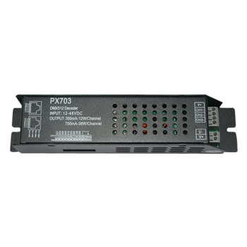 

350/700mA*3ch 12-48VDC Constant Current DMX Decoder PX703