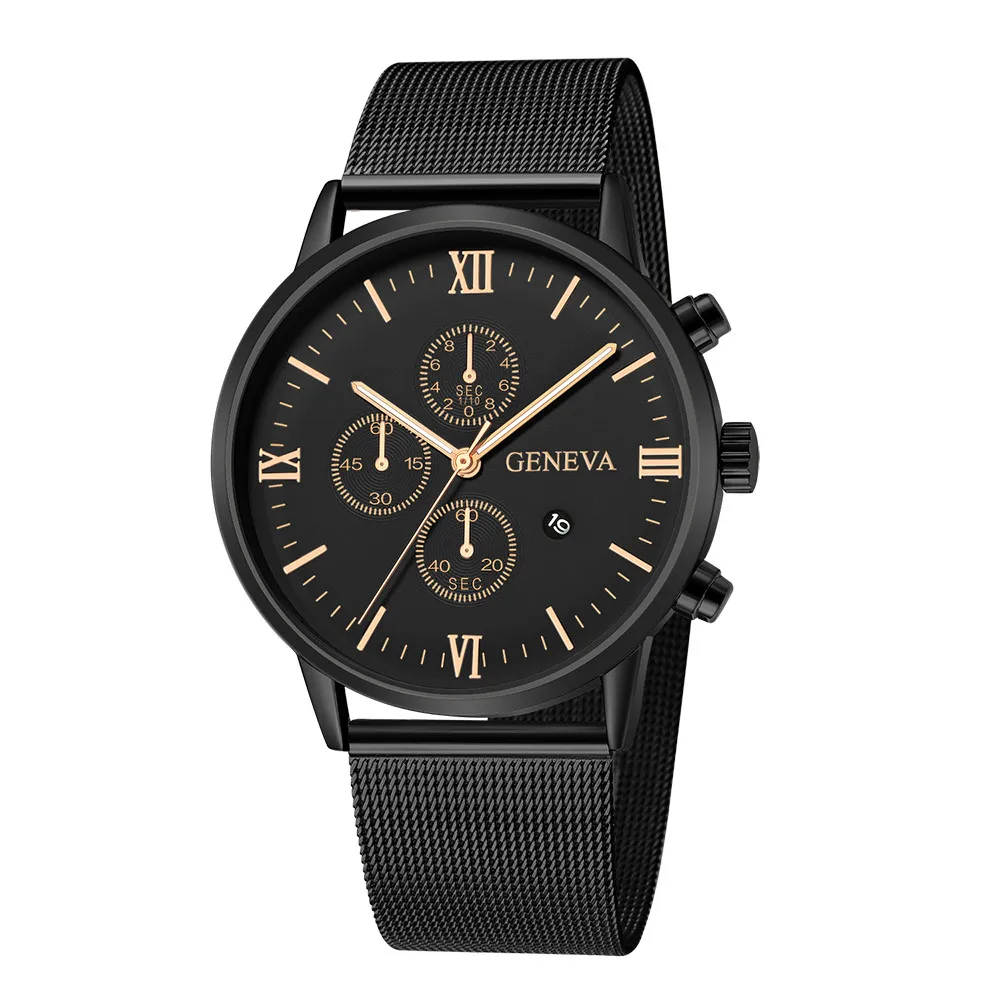 Топ бренд Роскошные мужские часы модные мужские часы из нержавеющей стали военные спортивные аналоговые кварцевые наручные часы с Calend relogios