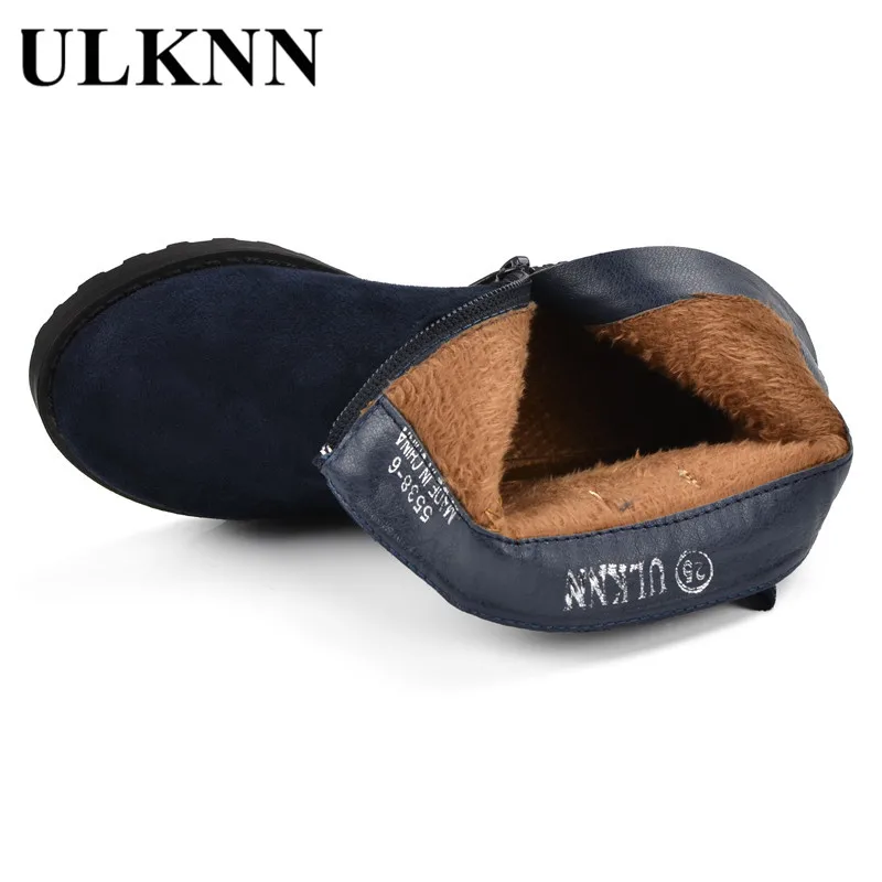 Girls Winter Boots - ULKNN Plush Warm Shoes, Flock Waterproof Kids Botas, Butterfly Crystals Snow Boots for Girls image 6