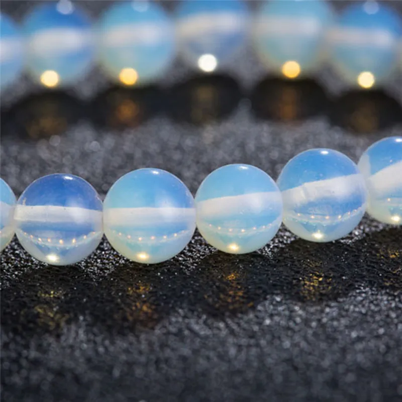 Bracelet Jewelry Round Crystal Moonstone Natural Stone Stretched Beaded for Women Dia 8mm bracelet jewelry