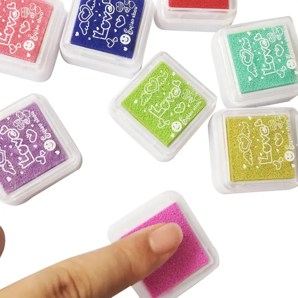 

24 Color Multi-Color Ink Pads Children Fingerprint Picture Finger Mini Sponge DIY Stamp Ink Pad Stationery School Supplies