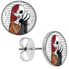 Серьги-гвоздики Jack and Sally из нержавеющей стали серьги-гвоздики мужские женские серьги 8 мм 10 мм AW5210