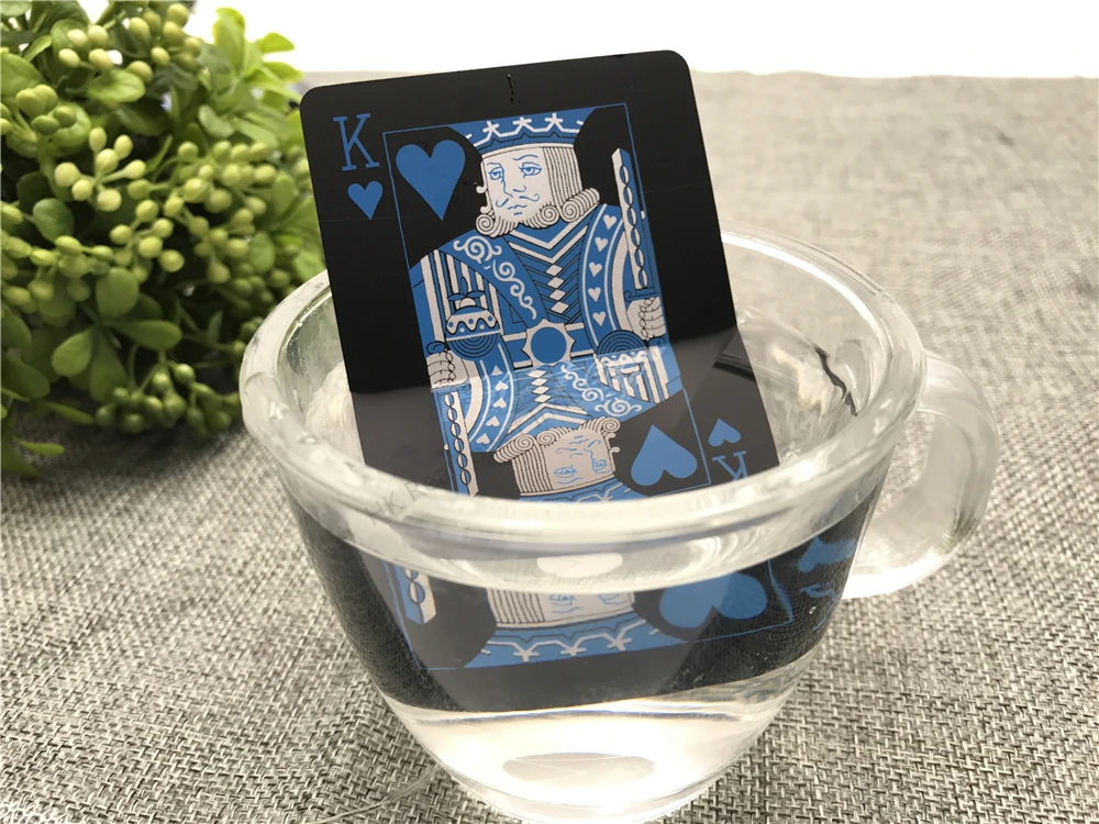 15% шт. 54 шт./двухслойные водостойкие пластиковые ПВХ игральные карты набор чистый цвет черный покер карты покерные комплекты классические