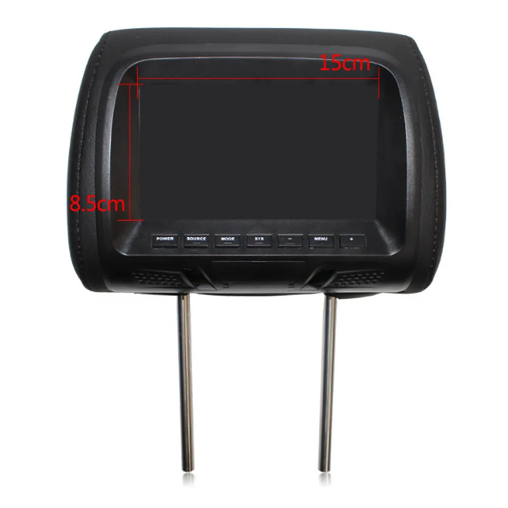 Универсальный 7 дюймов экран Автомобильный подголовник монитор MP5 плеер Подушка монитор Поддержка AV/USB/SD/FM/динамик/наушники/Автомобильная камера