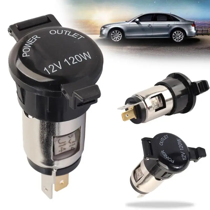 

VODOOL 12V-24V 10A Cigarette Lighter Socket Power Female Socket for Auto Car Truck Motorcycle with Waterproof Cover Case