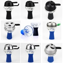 Стеклянная Чаша для кальяна с металлическим держателем угля Narguiles Sheesha Chicha, силиконовая табачная чаша аксессуары для кальяна