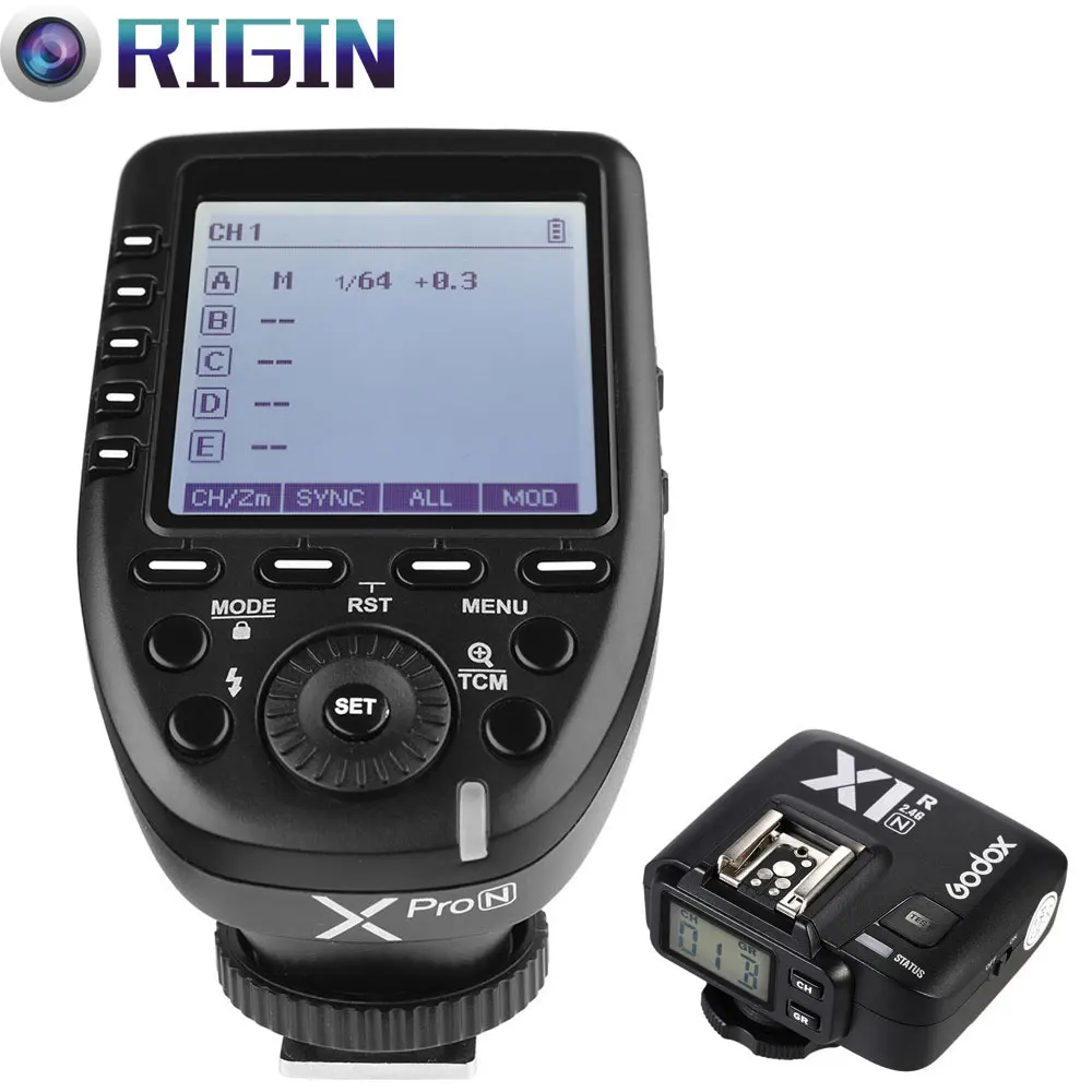

In the Stock Godox i-TTL II 2.4G Wireless X system High-speed with Big LCD Screen Transmitter Xpro-N+X1R-N Kit For Nikon