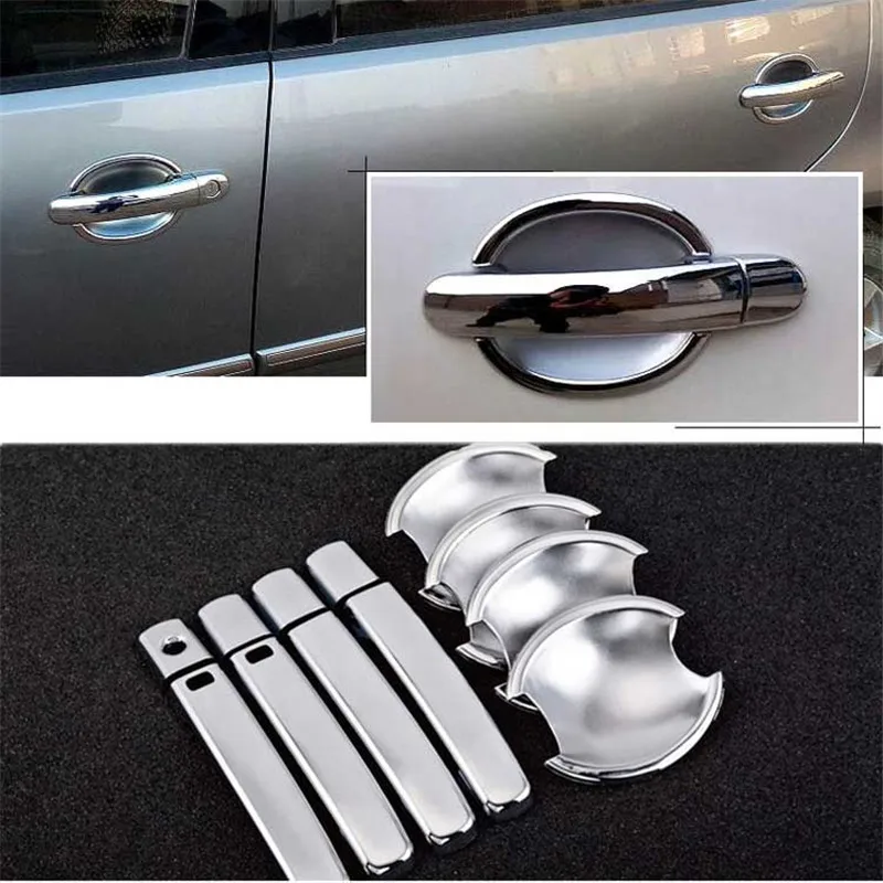 

Non-Rusty Chrome Door Handle Bowl Cover Cup Overlay Trim For VolksWagen Polo