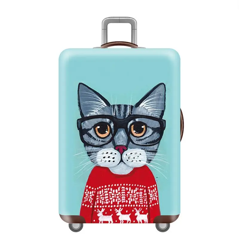 New Suitcase Cover Thicker Travel Suitcase Cover Cute Pattern Case For Suitcase Suitable For 18-32 inches Trolley Case Cover - Color: A  Luggage cover