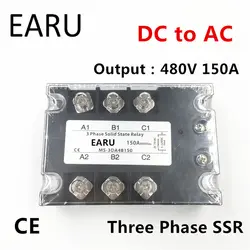 TSR-150DA SSR-150DA Трехфазный твердотельные реле DC 5-32 В Вход Управление AC 90 ~ 480 В Выход нагрузки 150A 3 фазы ССР Мощность DA48150