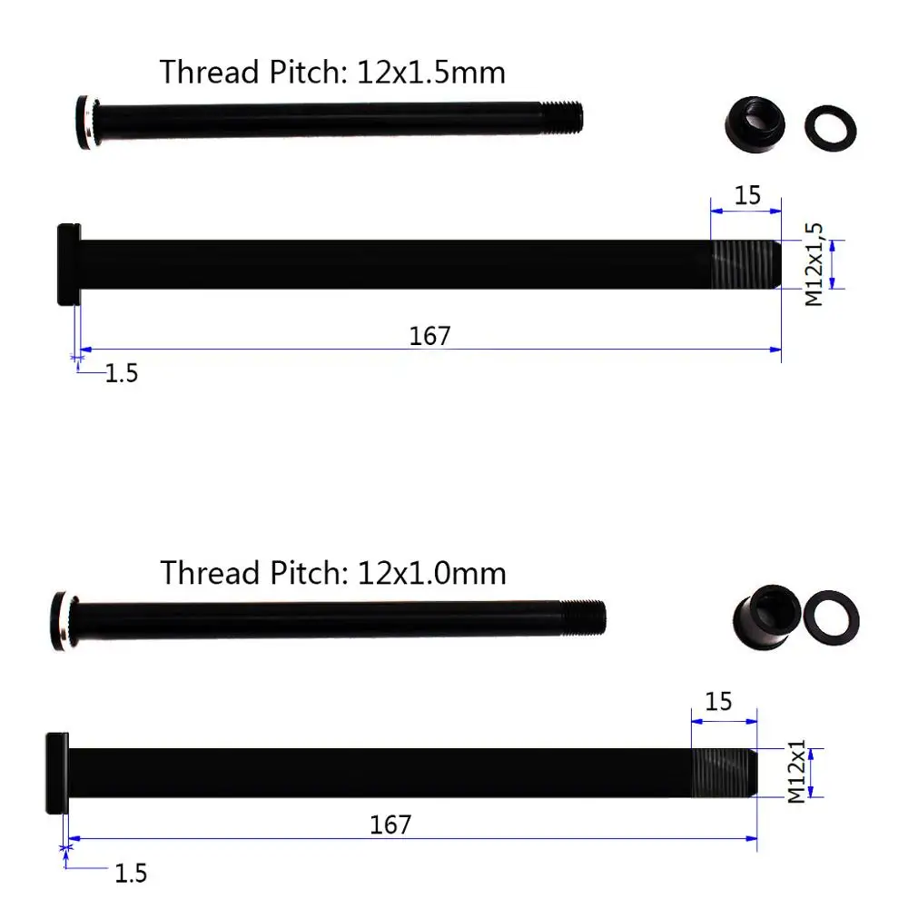 142X12 мм сзади через ось шампуры велосипед 12 QR для MTB BMX горный велосипед шаг резьбы 1,0 мм или 1,5 мм L168