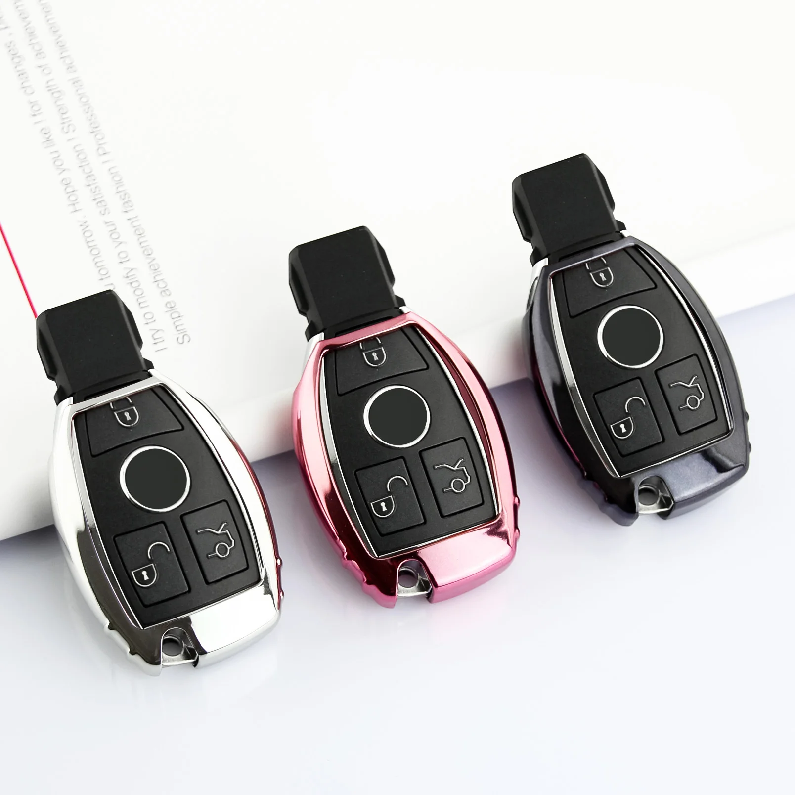 

Smart Car Key Case For Mercedes-Benz A B C E S Class CLA GLA GLC GLE GLS Viano W205 W212 W222 X253 W166 Shell Cap Holder Cover