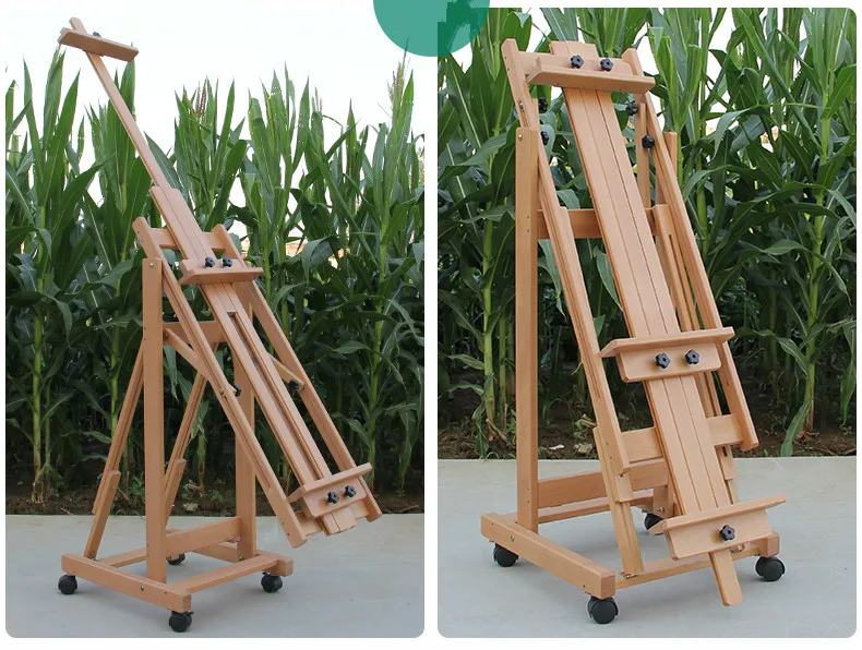 Multipurpose Easel Caballete De Pintura Oil Paint Easel Stand Folding Wooden Easel Stand for Painting Art Supplies for Artist