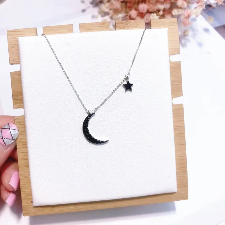 

2018 Hot Sale Korean Style Temperament Women Accessories Rhinestone Moon Star Pendant Koyle Link Chain Chokers Necklaces Jewelry