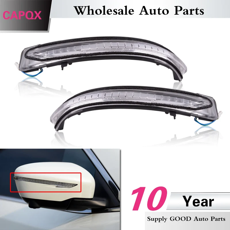 

CAPQX Rear View Mirror Turn Signal Side Mirror Flash Light For Nissan New X-Trail New Qashqai 2014 2015 2016 2017