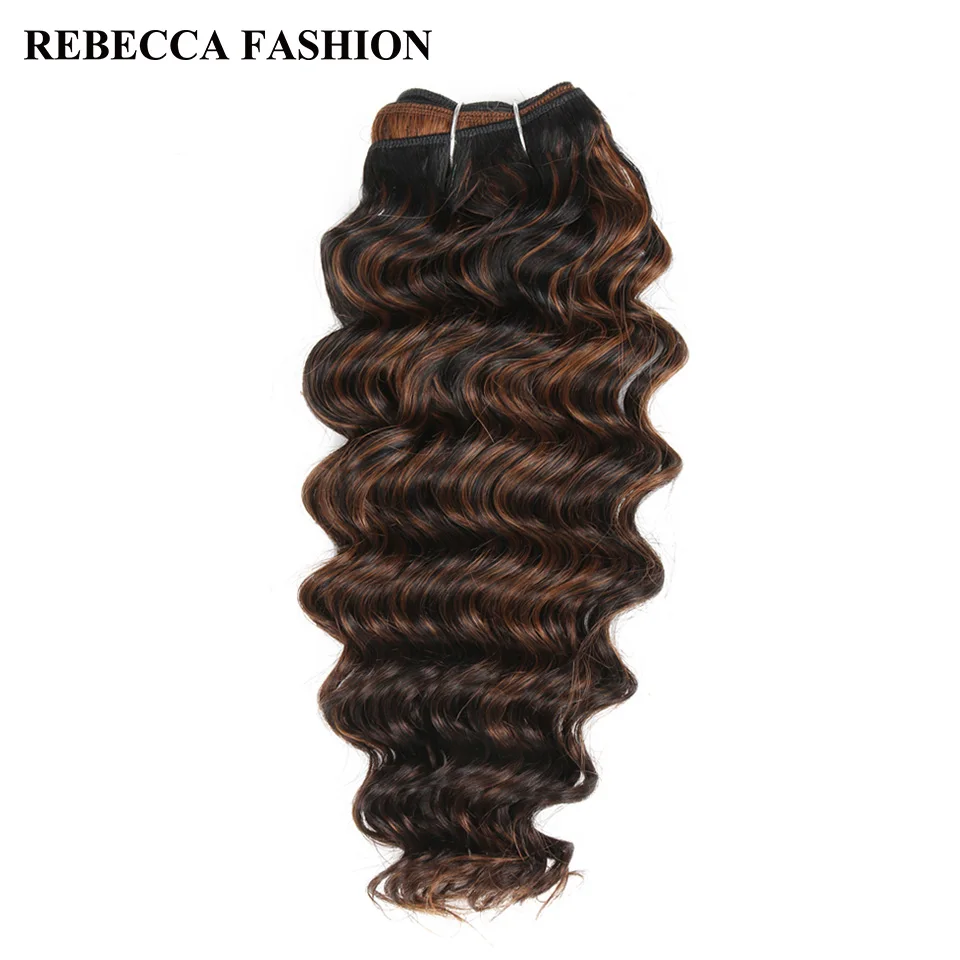 Rebecca, глубокая волна, бразильские вплетаемые волосы, пряди Remy, 5 цветов, человеческие волосы, пряди, 100 г, коричневый, блонд, для наращивания