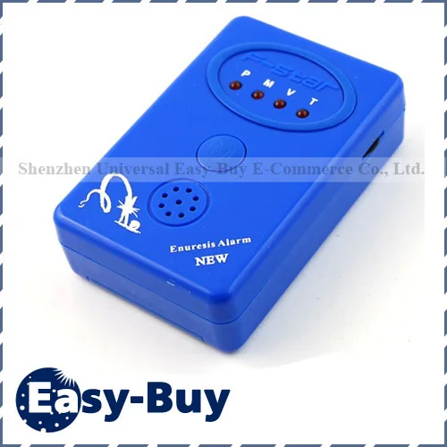 Bedwetting Enuresis Urine Bed Wetting Alarm +Sensor With Clamp for Adult &amp Baby (Blue) |