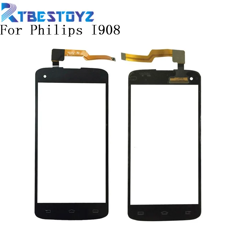 

RTBESTOYZ 5.0''Original Black For Philips I908 Touch Screen Touch Panel TP For Philips I908 Smartphhone