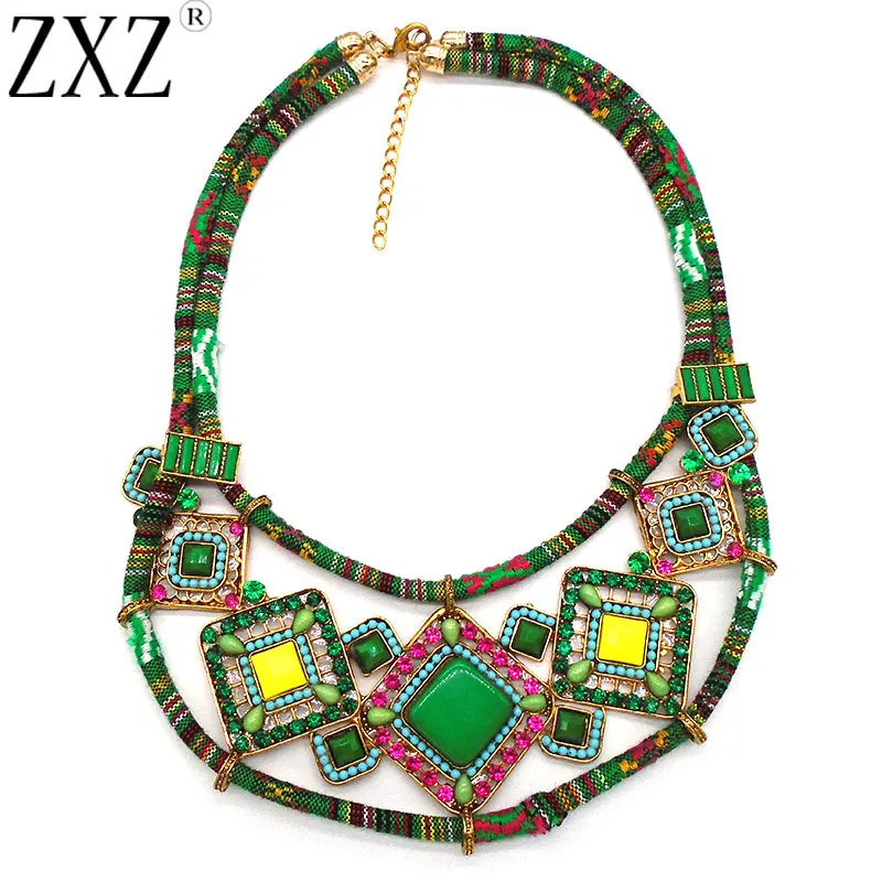 ZXZ Women Fashion Bohemia Pendant Necklace Modern Hippie Vintage Big