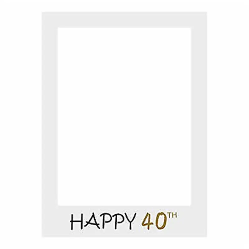 Новейший С Днем Рождения 30th 40th Photo Booth Реквизит 30 40 50 лет рамка ко дню рождения Photo Photobooth юбилейные праздничные украшения - Цвет: 40 th