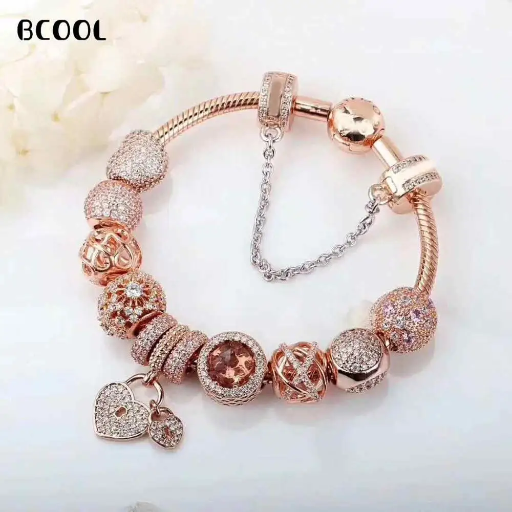 

DIY Jewelry Female Charm Fashion Silver 925 Original Bracelet, Suitable for Female Crystal Jewelry Bracelet Jewelry Gift