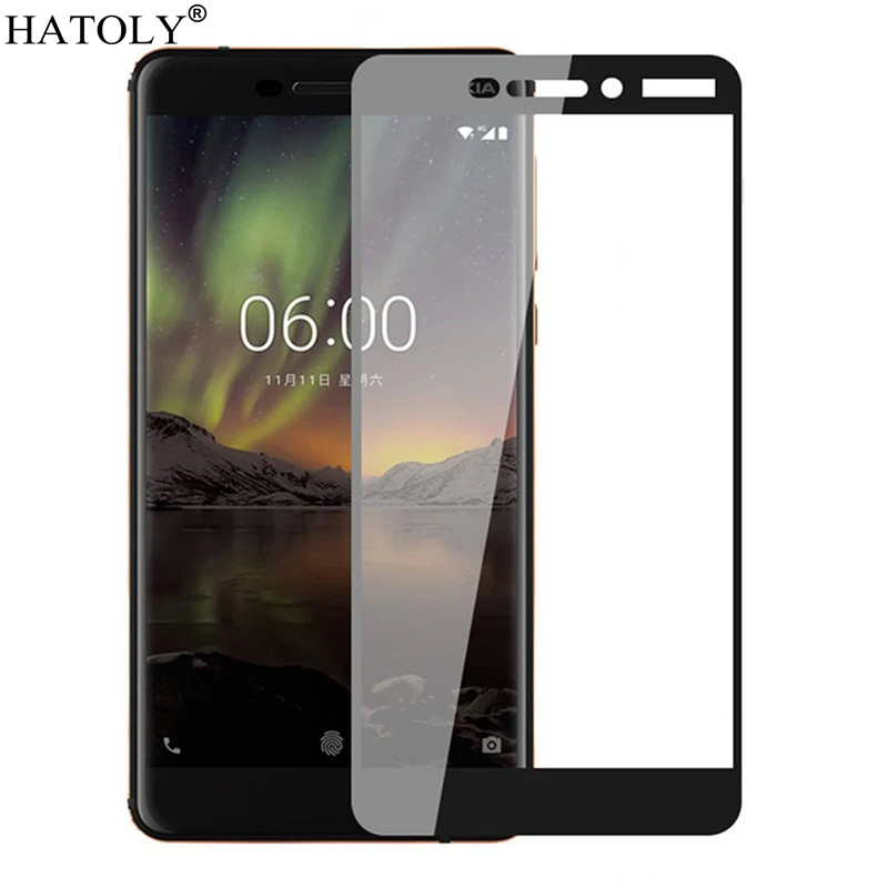 2 шт. закаленное стекло для Nokia 6 1 Защита экрана (2018) полное покрытие TA 1043 3D пленка с